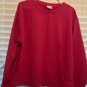 Bright pink over sized crew neck sweater